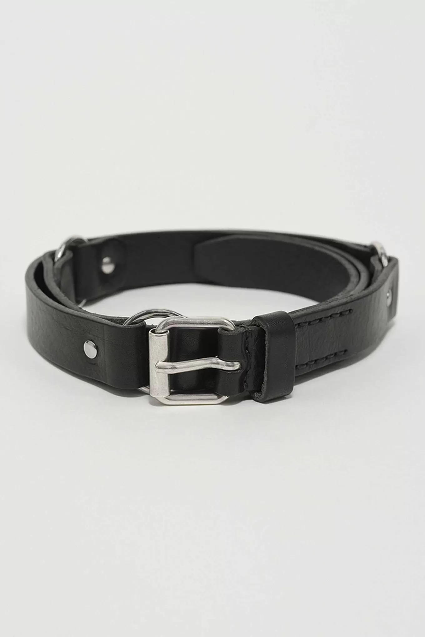Our Legacy Bälten | 2,5 Cm Ringbalte Grizzly Svart Läder