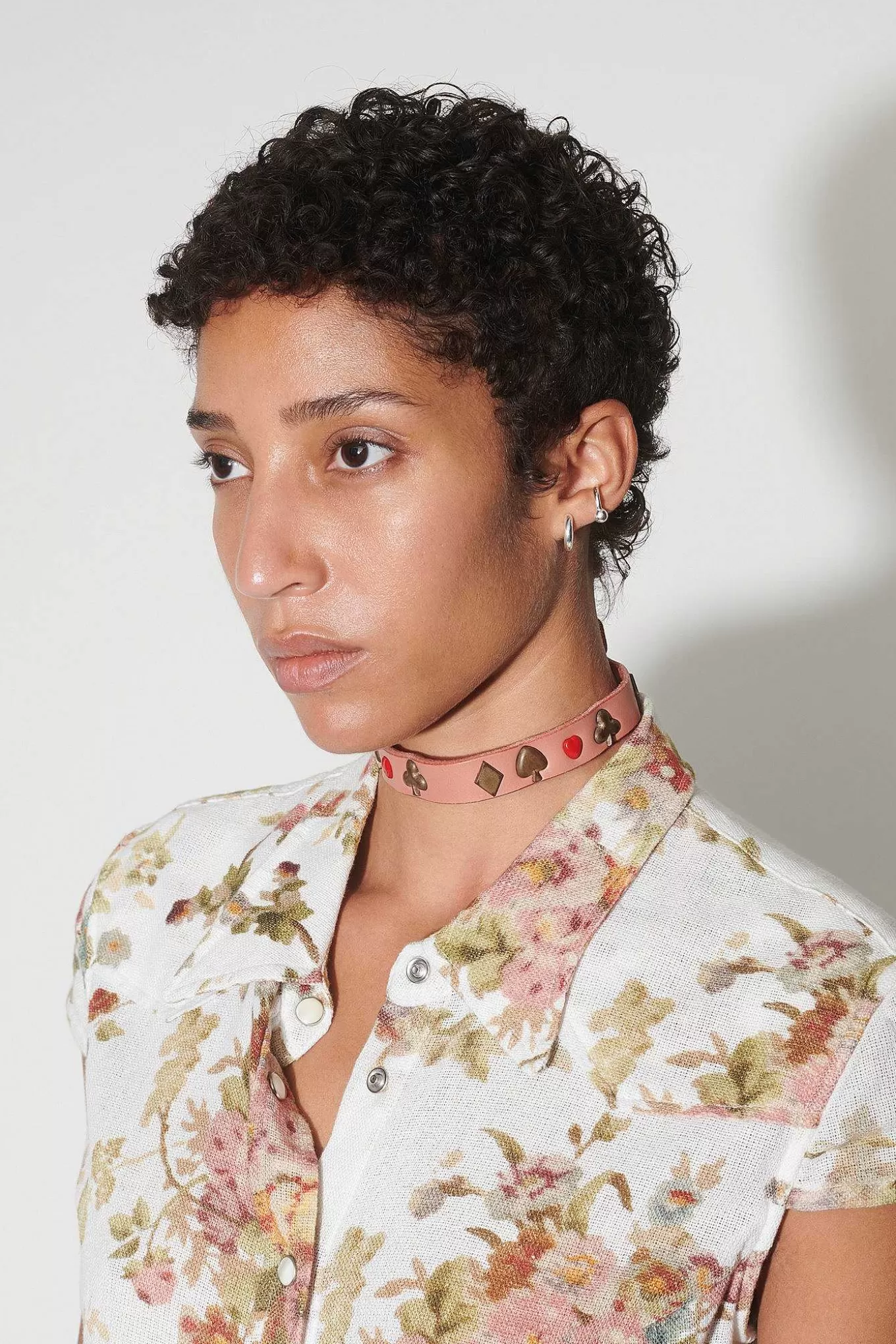 Our Legacy Smycke | 2 Cm Card Deck Choker Tasty Pink Leather