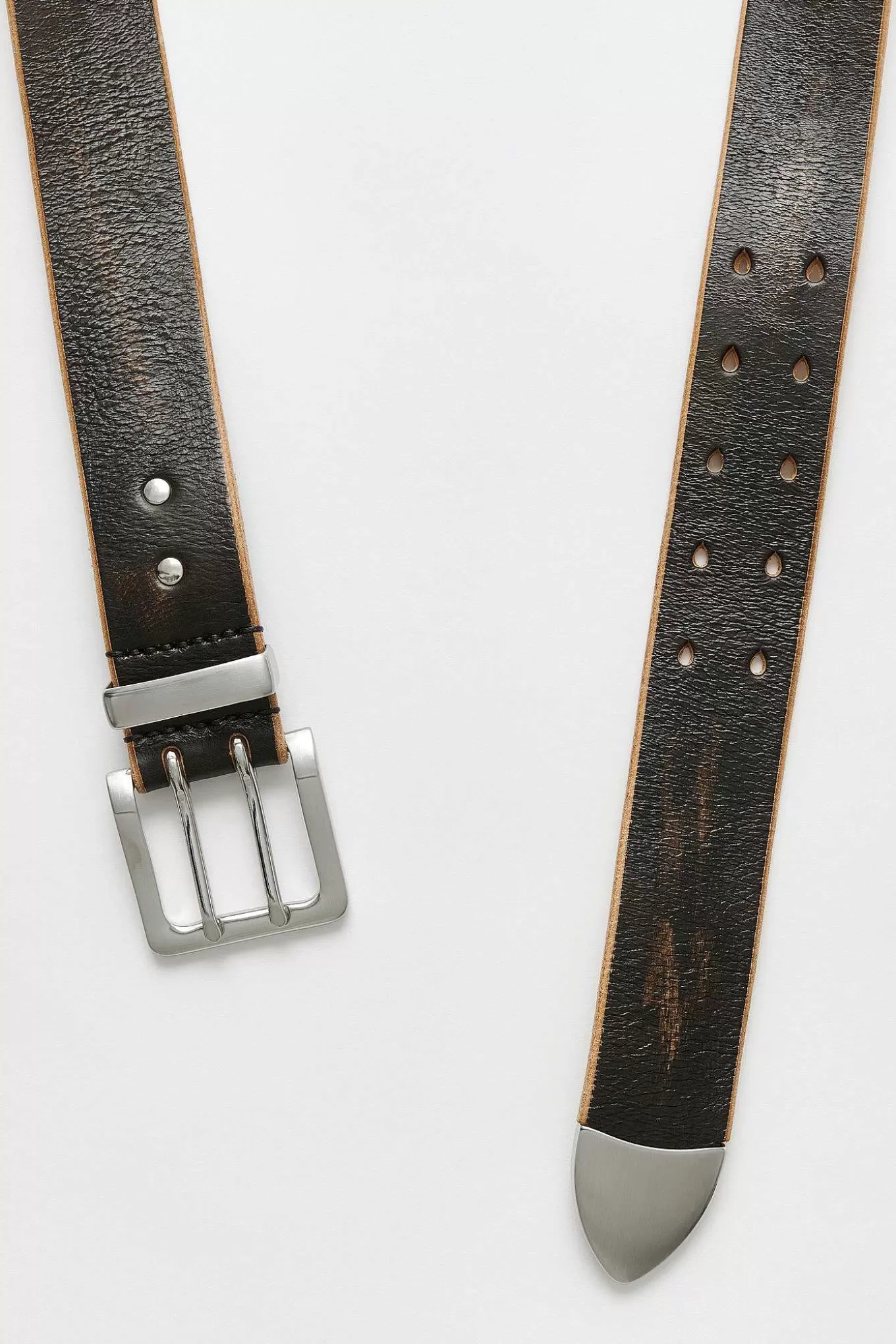 Our Legacy Bälten | 4 Cm Dubbelt Tungbalte Svart VintageLäder