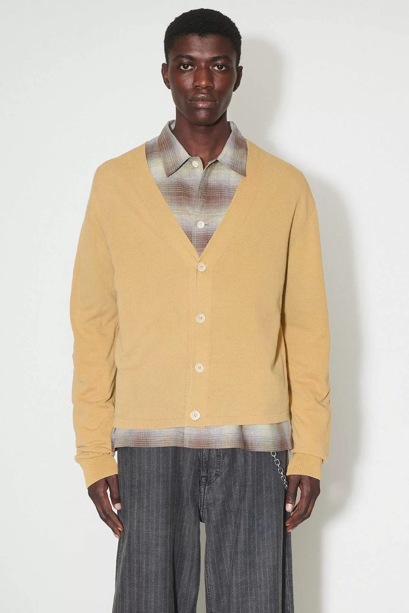 Our Legacy Stickat | Academy Cardigan Wet Sand Crunchy Cotton