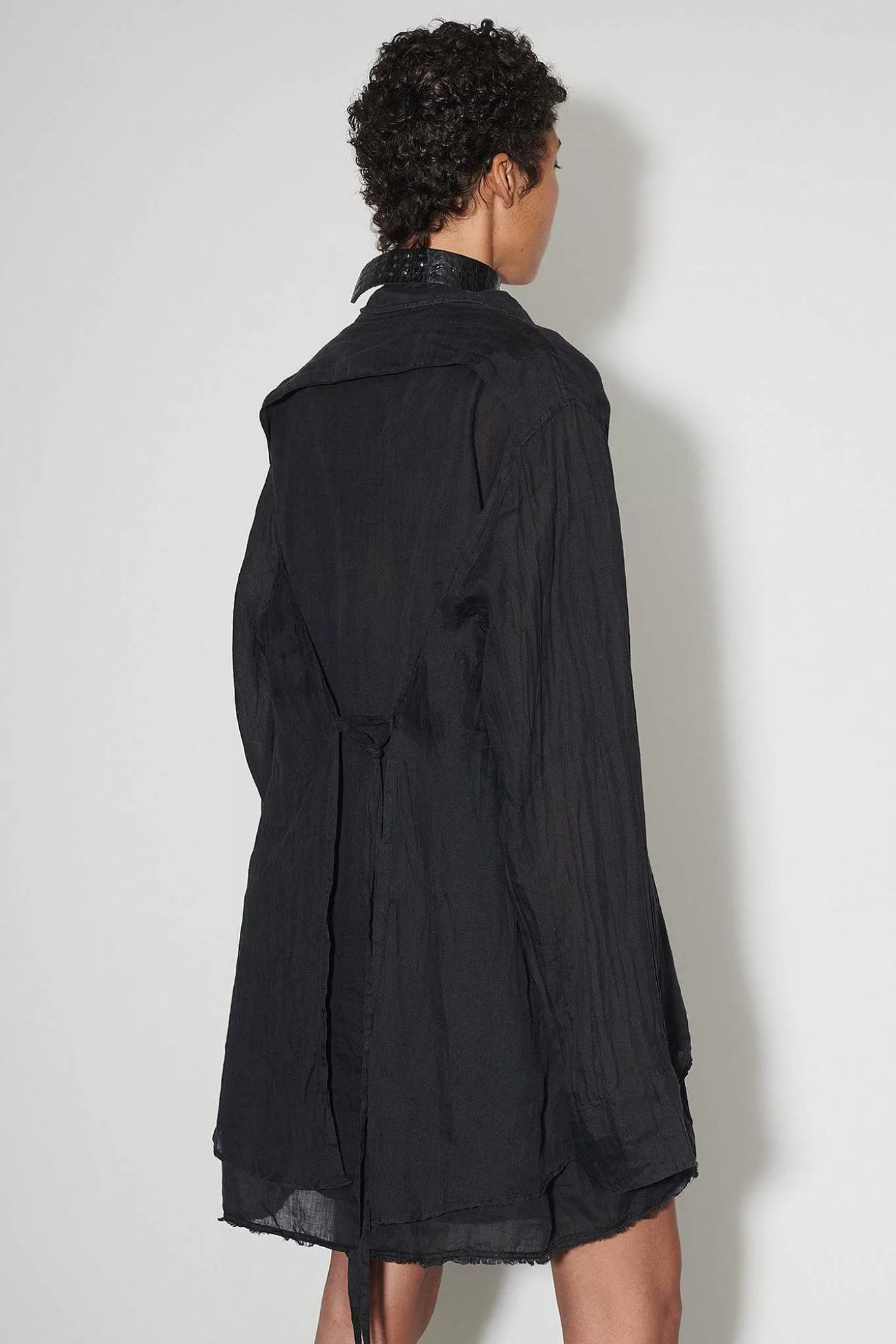 Our Legacy Skjorttyg | Backless Liner Shirt Black Gauze Ramie