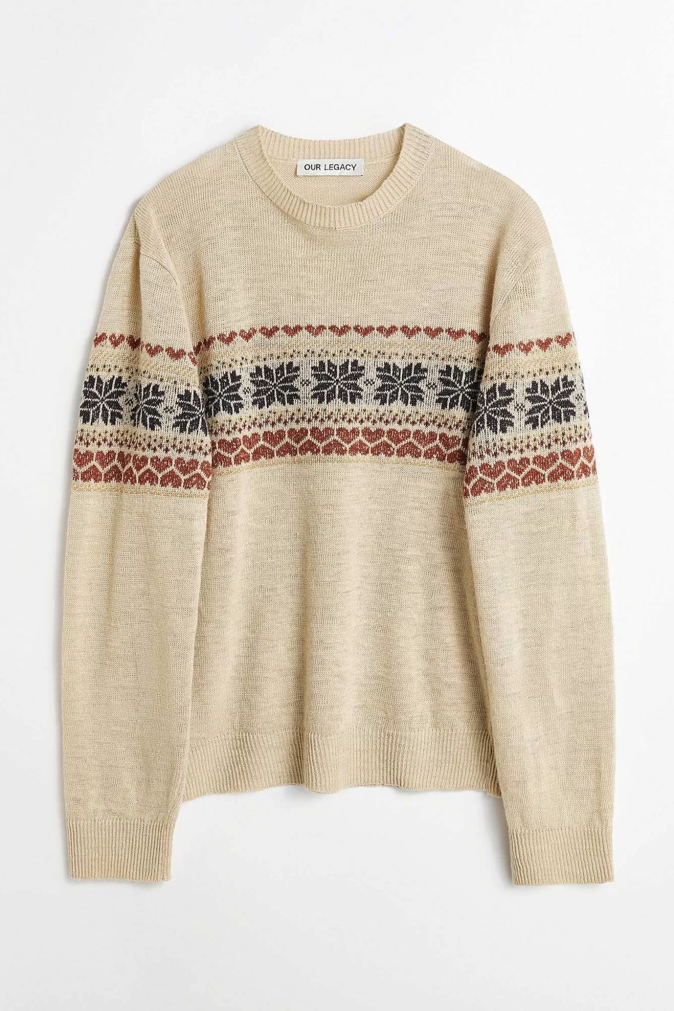 Our Legacy Stickat | Base Rundhalsad Snow Fairisle Hampa