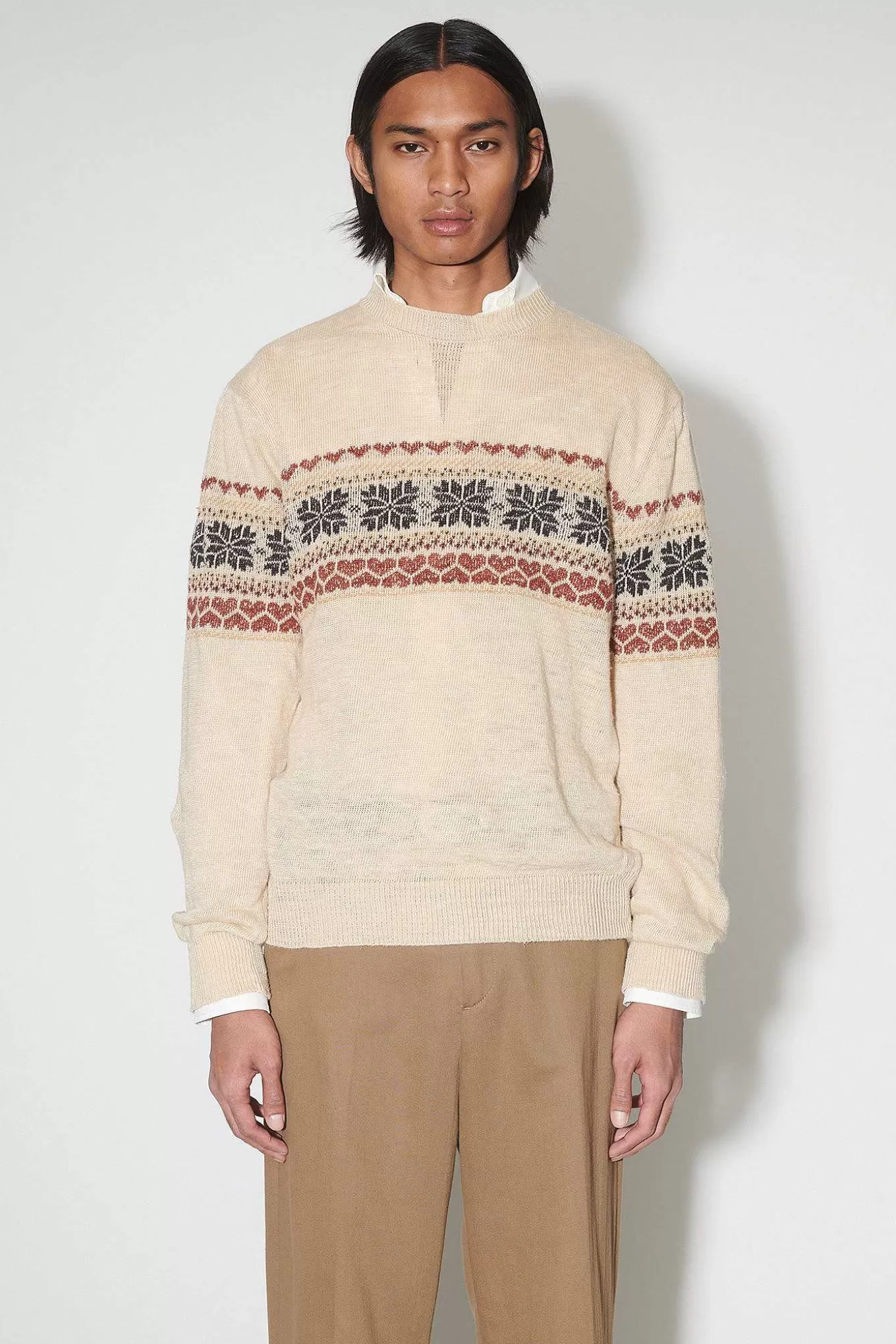 Our Legacy Stickat | Base Rundhalsad Snow Fairisle Hampa