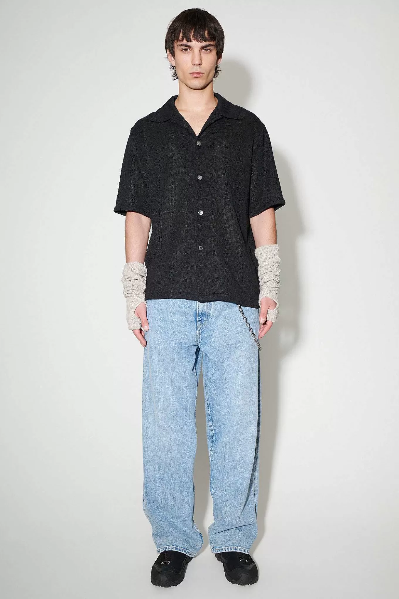 Our Legacy Skjorttyg | Box Skjorta Shortsleeve Black Boucle