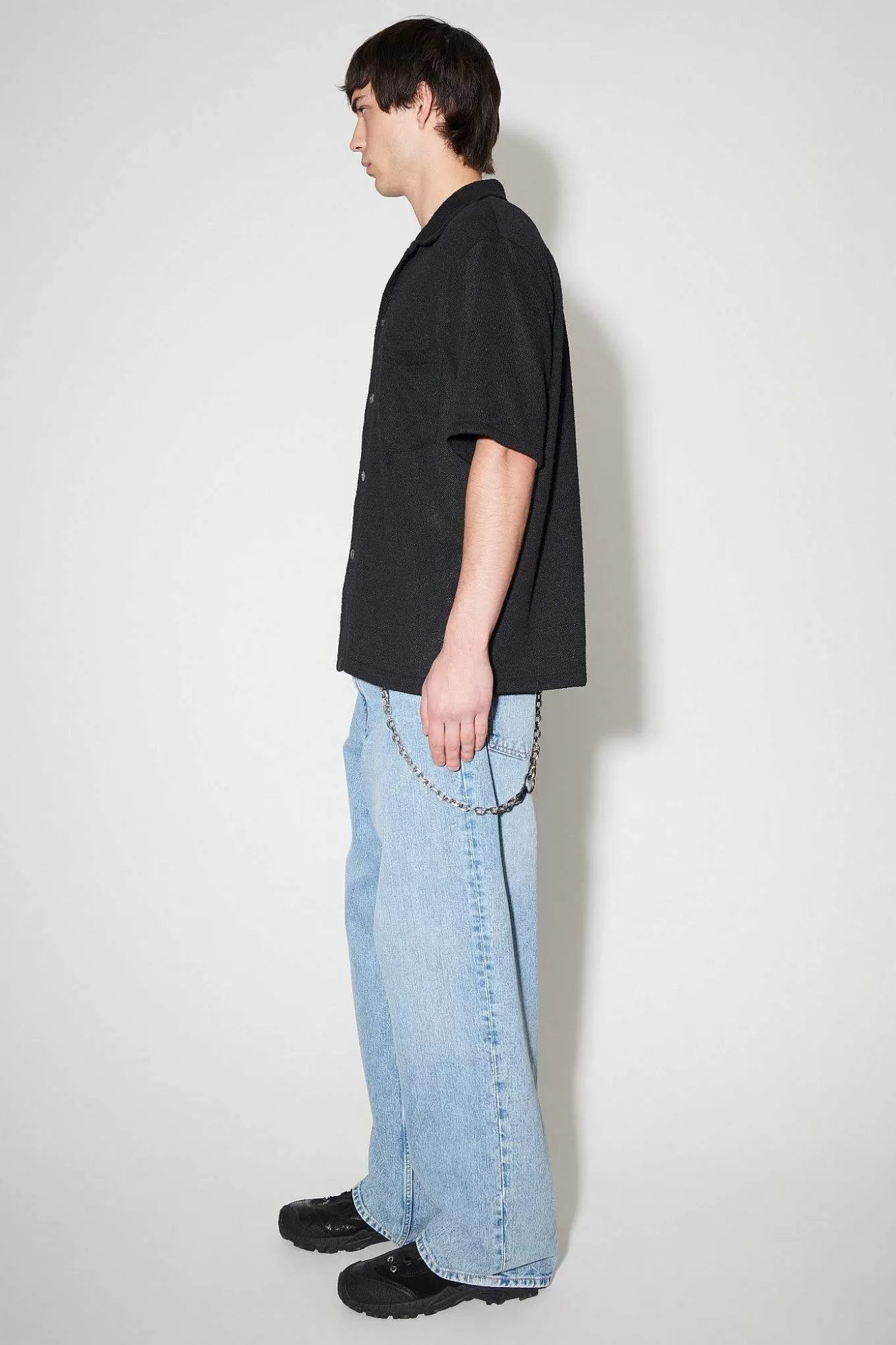 Our Legacy Skjorttyg | Box Skjorta Shortsleeve Black Boucle