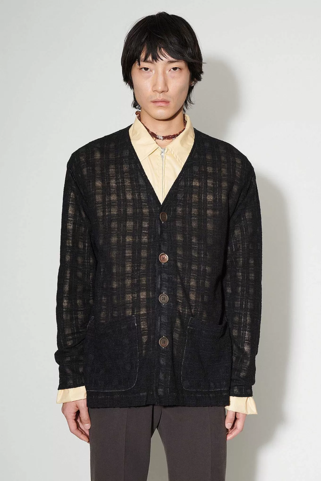 Our Legacy Stickat | Cardigan Black Disintegration Check