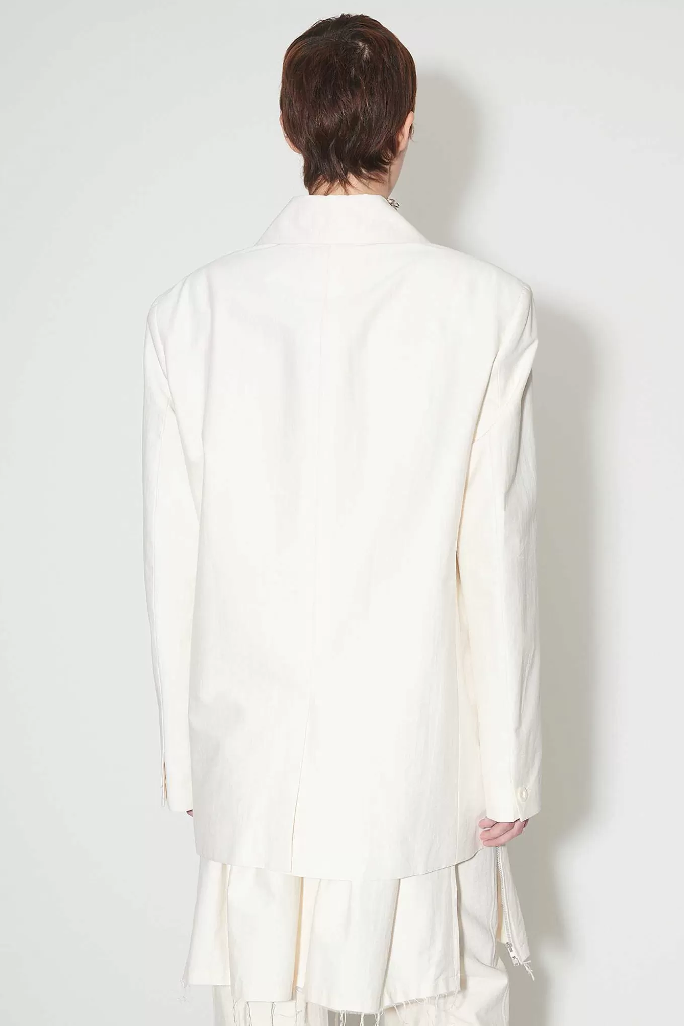 Our Legacy Passning | Carp Blazer Natural Crinkled Cotton Nylon