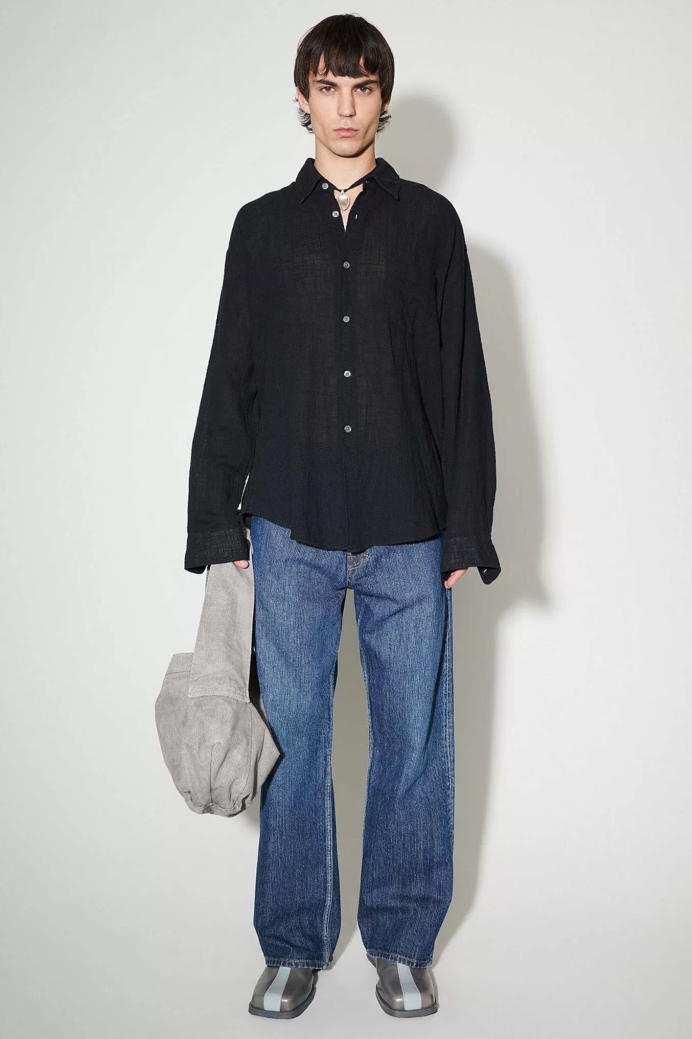 Our Legacy Skjorttyg | Coco Skjorta Washed Black Air Cotton