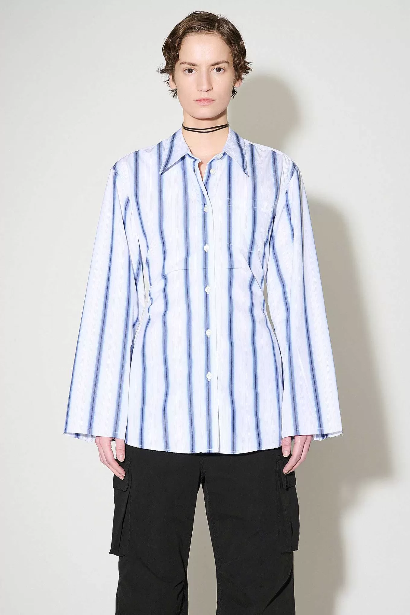 Our Legacy Skjorttyg | Daisy Shirt Blue Crypto Stripe