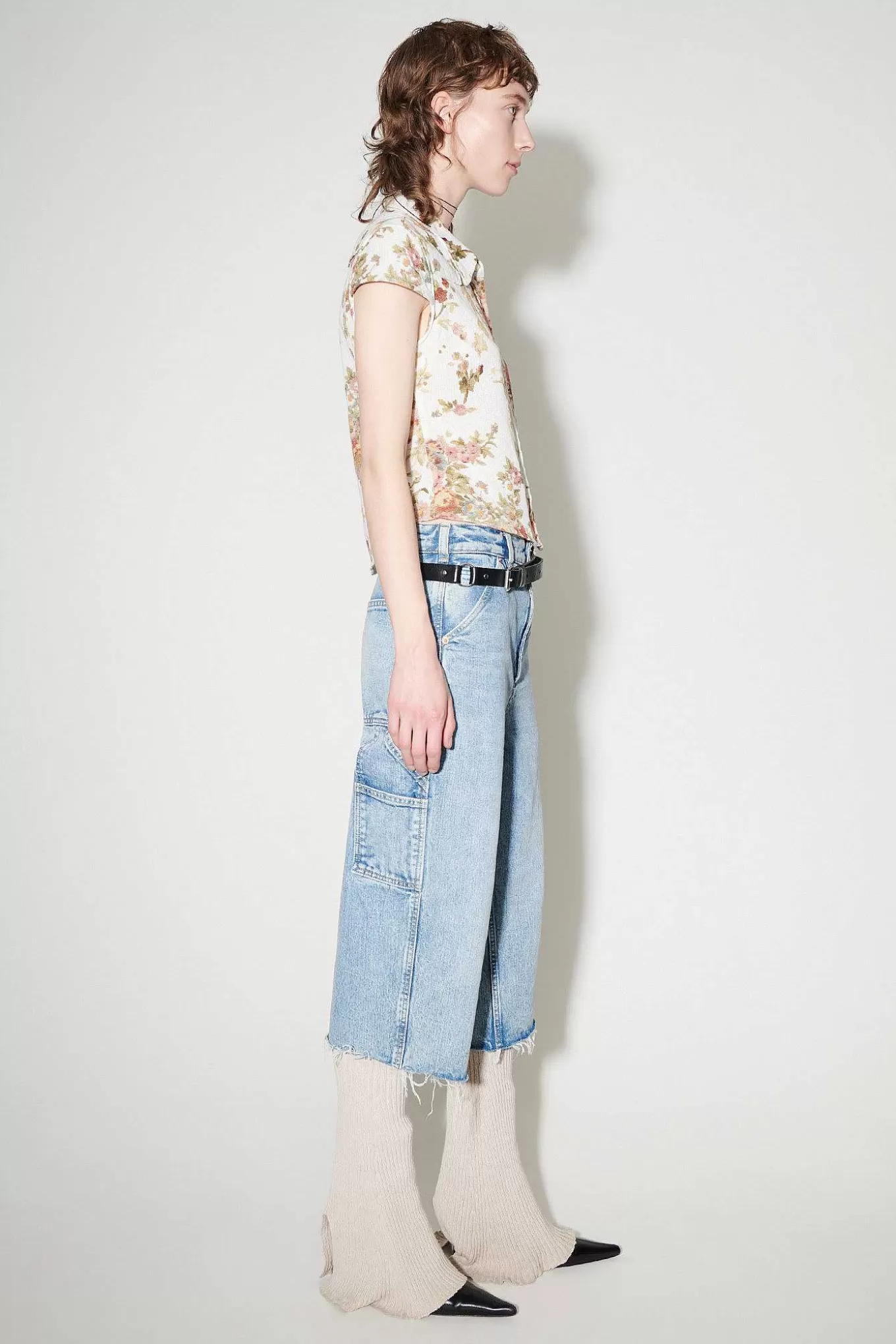 Our Legacy Skjorttyg | Daisy Shirt Kortarmad Vit Blommig Gobelangtryck