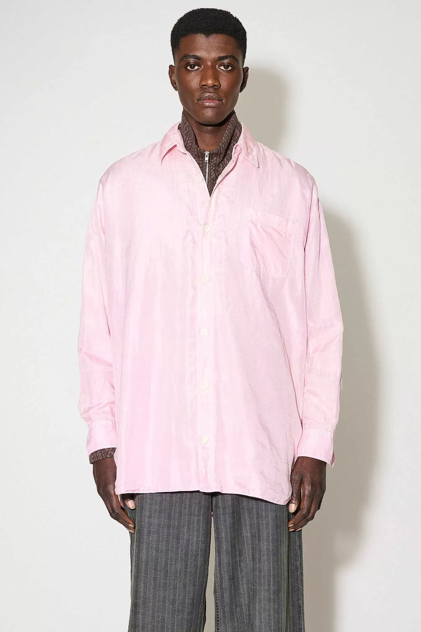 Our Legacy Skjorttyg | Darling Shirt Babyrosa Bomullssilke