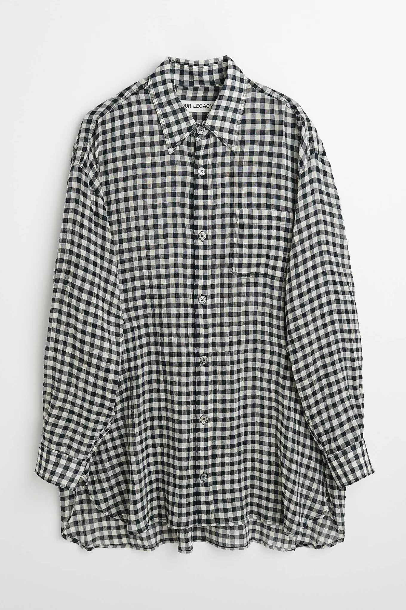 Our Legacy Skjorttyg | Darling Shirt Svart/Vit Bordsduk Rut