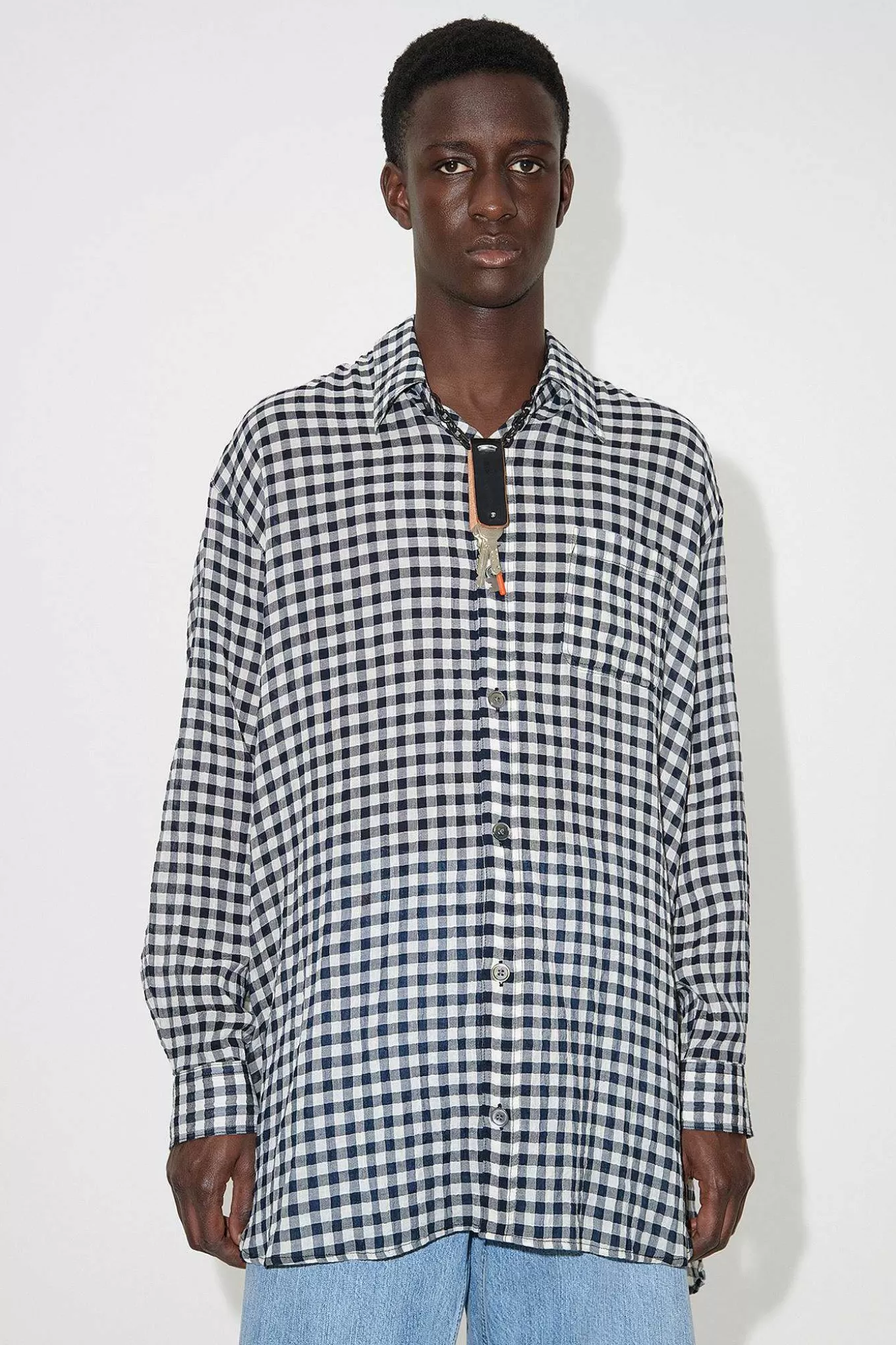 Our Legacy Skjorttyg | Darling Shirt Svart/Vit Bordsduk Rut