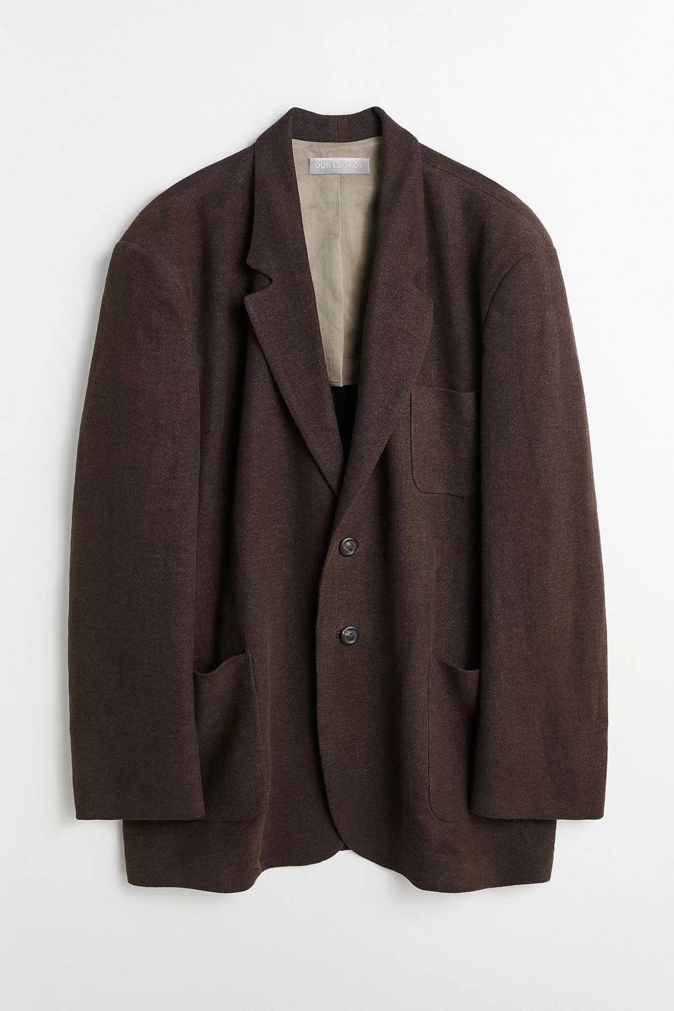 Our Legacy Passning | Embrace Blazer Antique Chocolate Arctic Linen