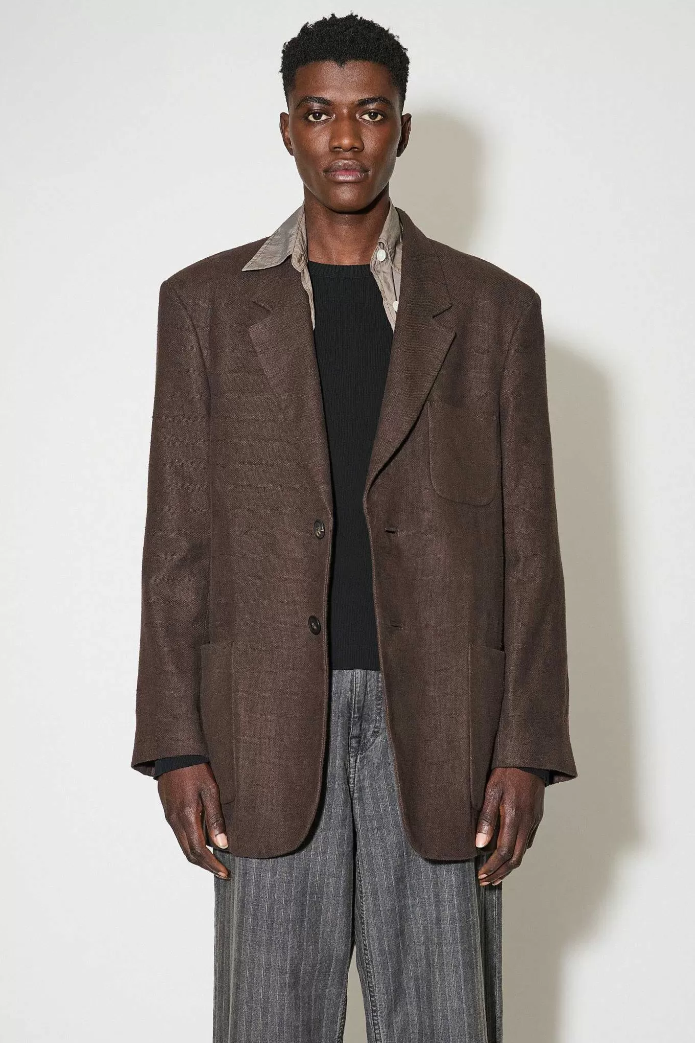 Our Legacy Passning | Embrace Blazer Antique Chocolate Arctic Linen