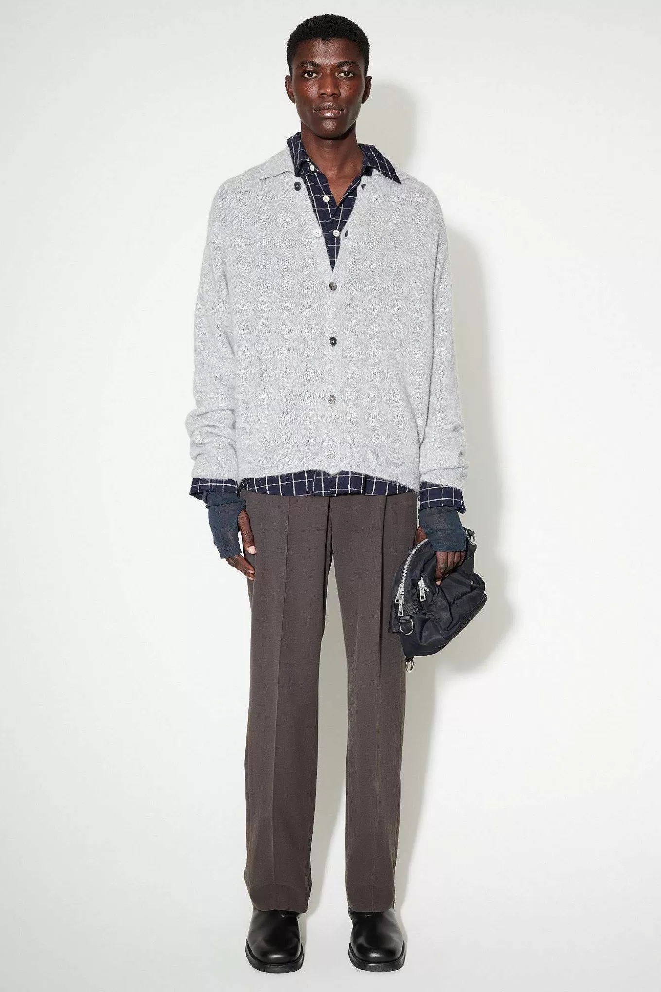 Our Legacy Stickat | Evening Polo Dust Melange Fuzzy Alpaca