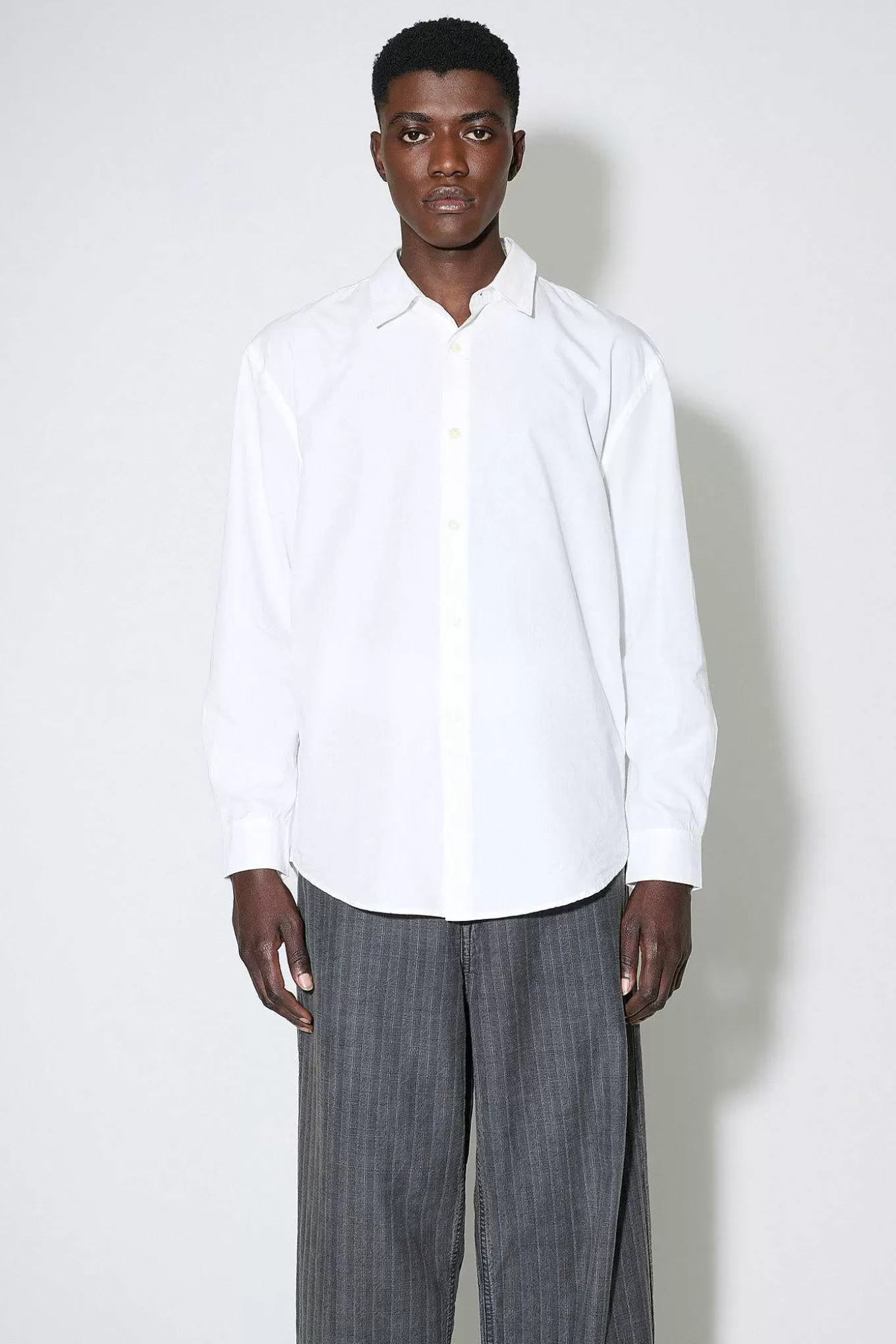 Our Legacy Skjorttyg | Formell Skjorta White Peached Cupro Poplin