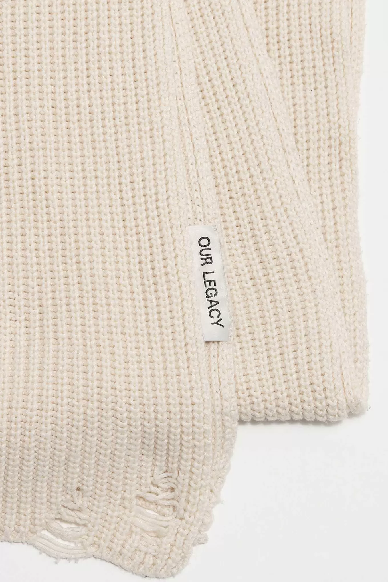 Our Legacy Halsdukar | Grand Stickad Scarf Naturlig Rufsig Bomull