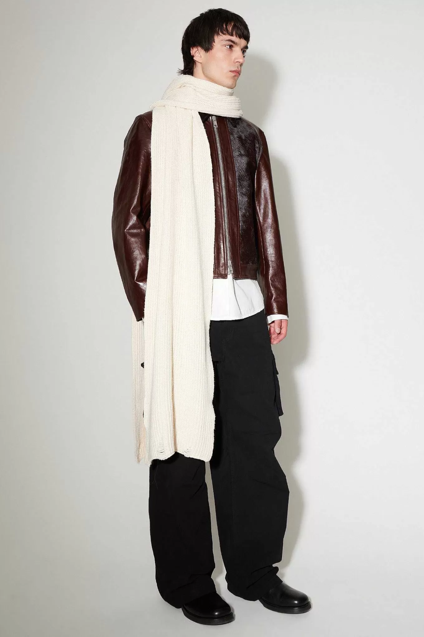 Our Legacy Halsdukar | Grand Stickad Scarf Naturlig Rufsig Bomull