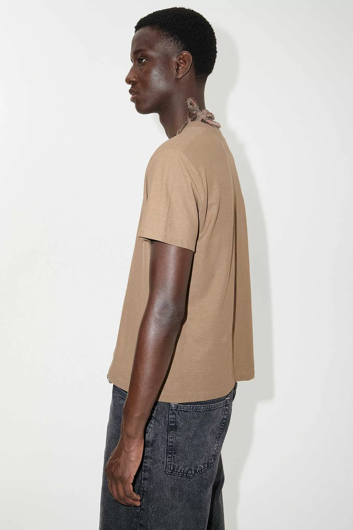 Our Legacy Jersey | Hover T-Shirt I Capers Green Dry Crepe