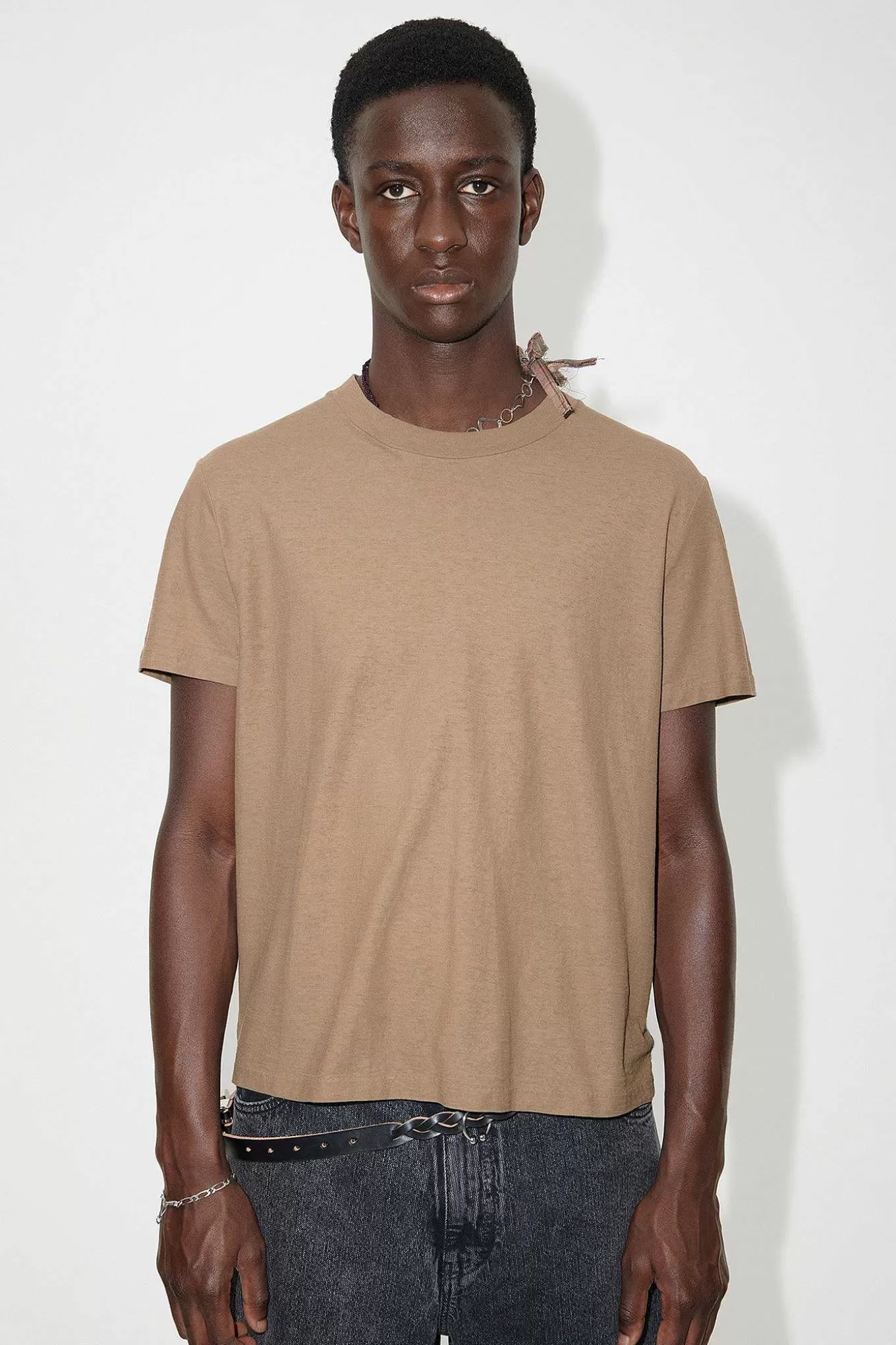 Our Legacy Jersey | Hover T-Shirt I Capers Green Dry Crepe