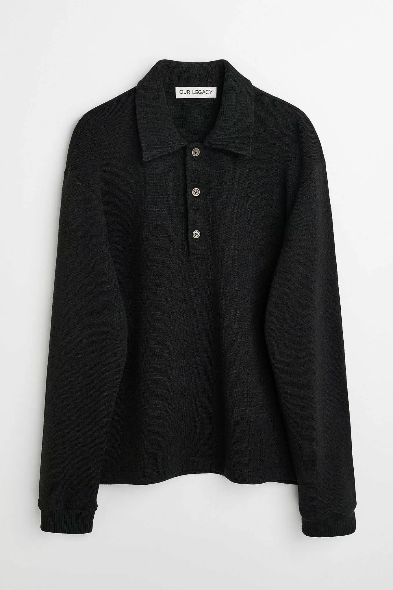 Our Legacy Jersey | Ile Piquet Black Pseudo Knit