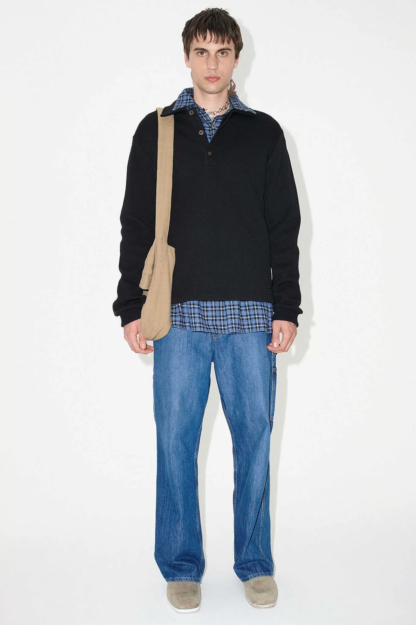 Our Legacy Jersey | Ile Piquet Black Pseudo Knit