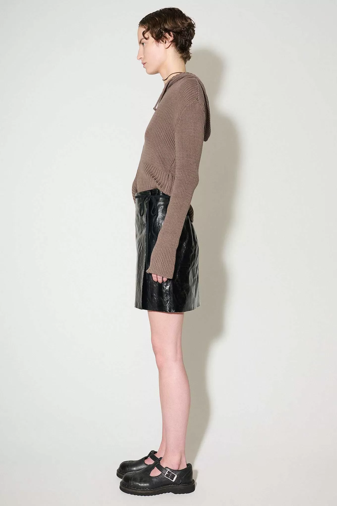 Our Legacy Läder | Kort Sarong True Dye Black Leather