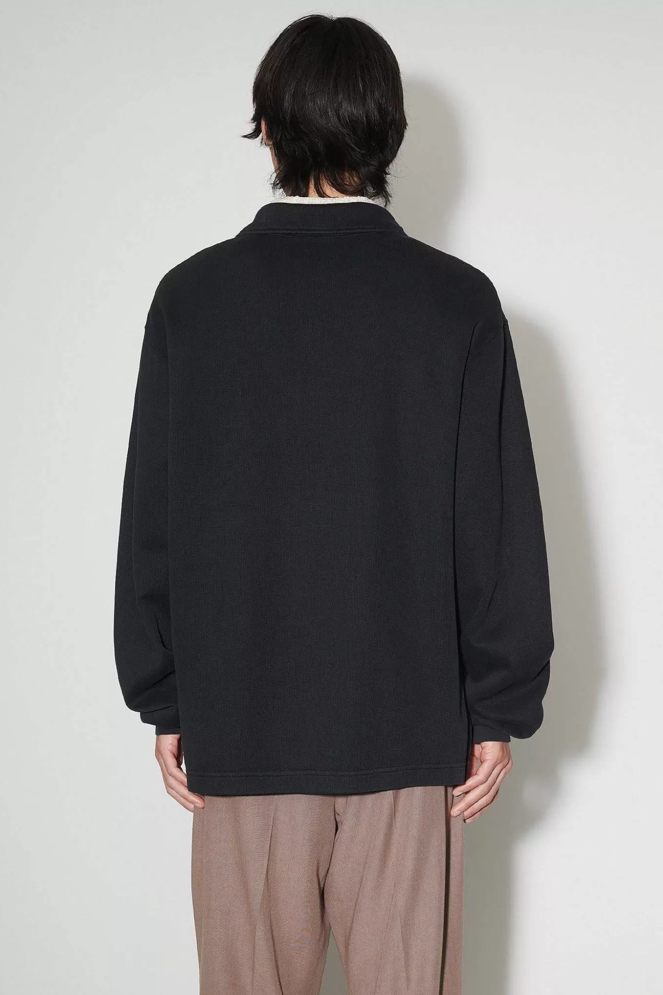 Our Legacy Jersey | Laddtroja Sliten Svart Athletic Rib