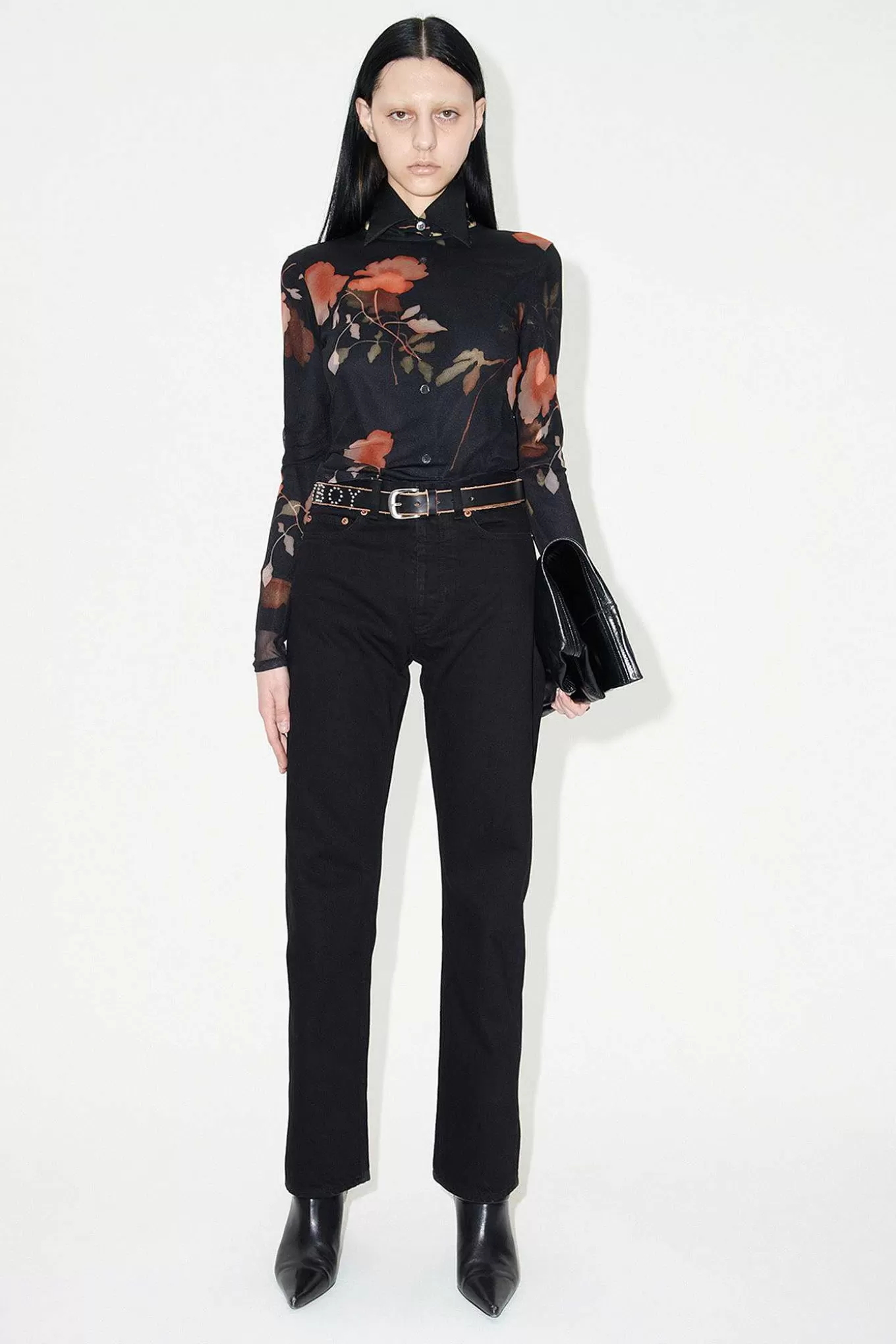 Our Legacy Jeans | Linjart Skuren Svart Sjalvedge