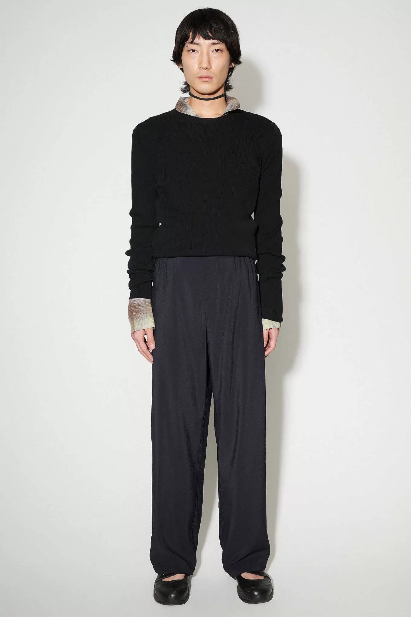 Our Legacy Byxor | Luft Byxor Black Liquid Viscose