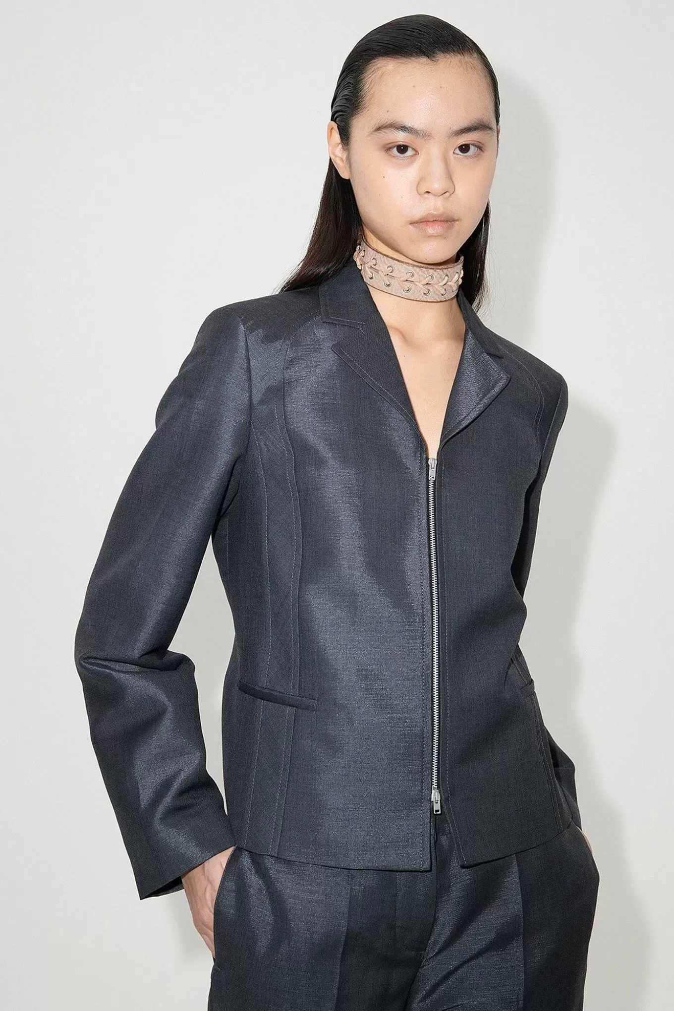 Our Legacy Passning | Min Blazer Gra Mnemonic Wool