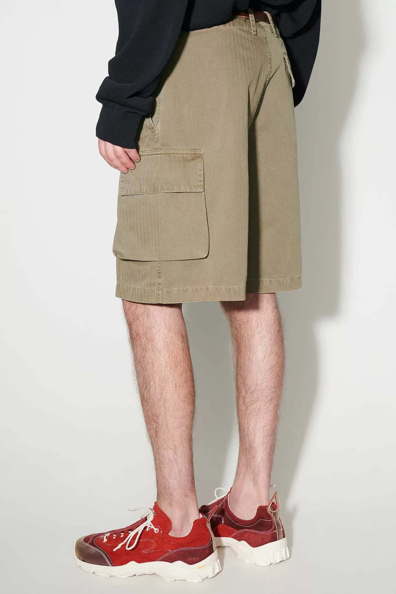 Our Legacy Shorts | Mount Shorts Uniform Olive Herringbone