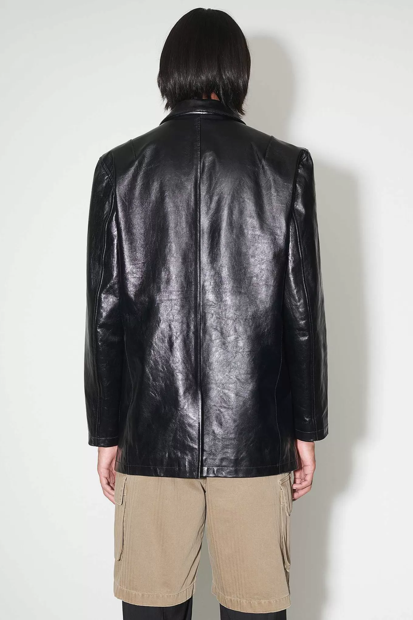 Our Legacy Läder | Oppnande Blazer True Dye Black Leather