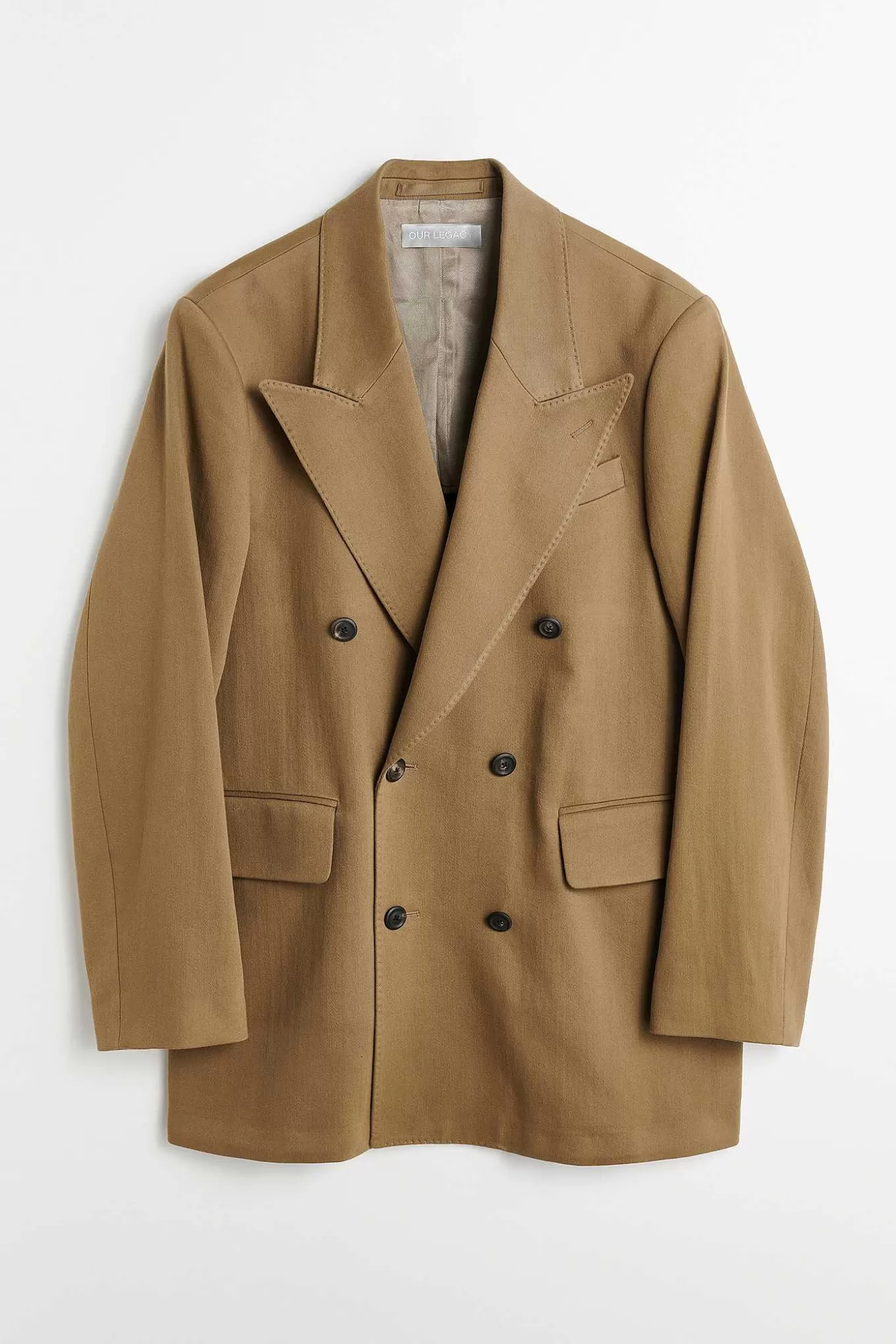 Our Legacy Passning | Sharp Db Blazer Olive Broken Sateen