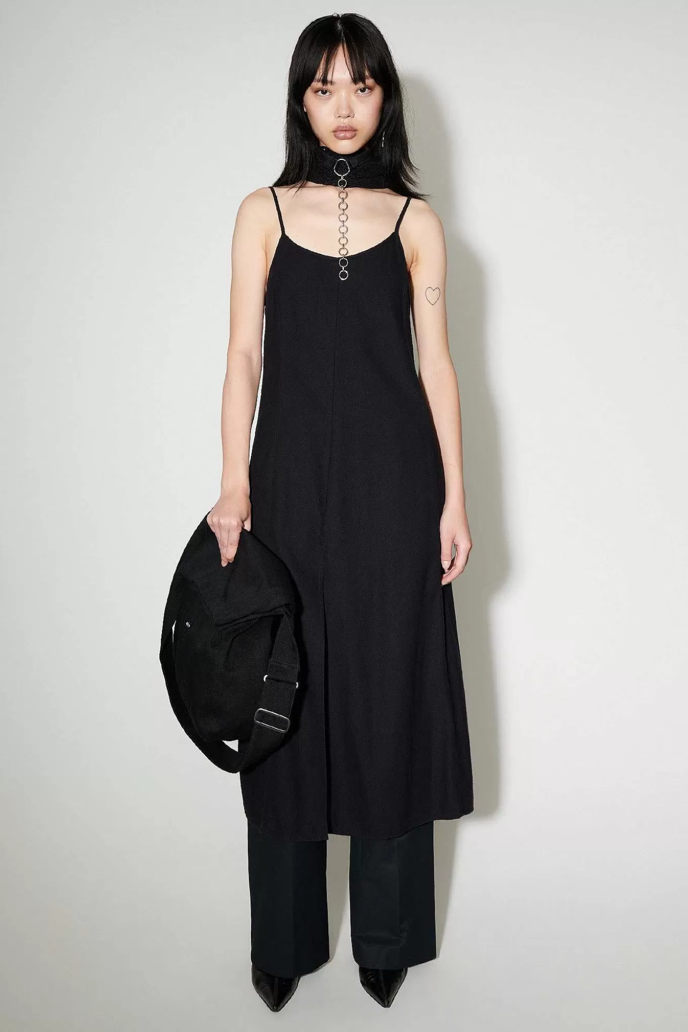 Our Legacy Klänningar | Slip Aftonklanning Sliten Black Silk Noil