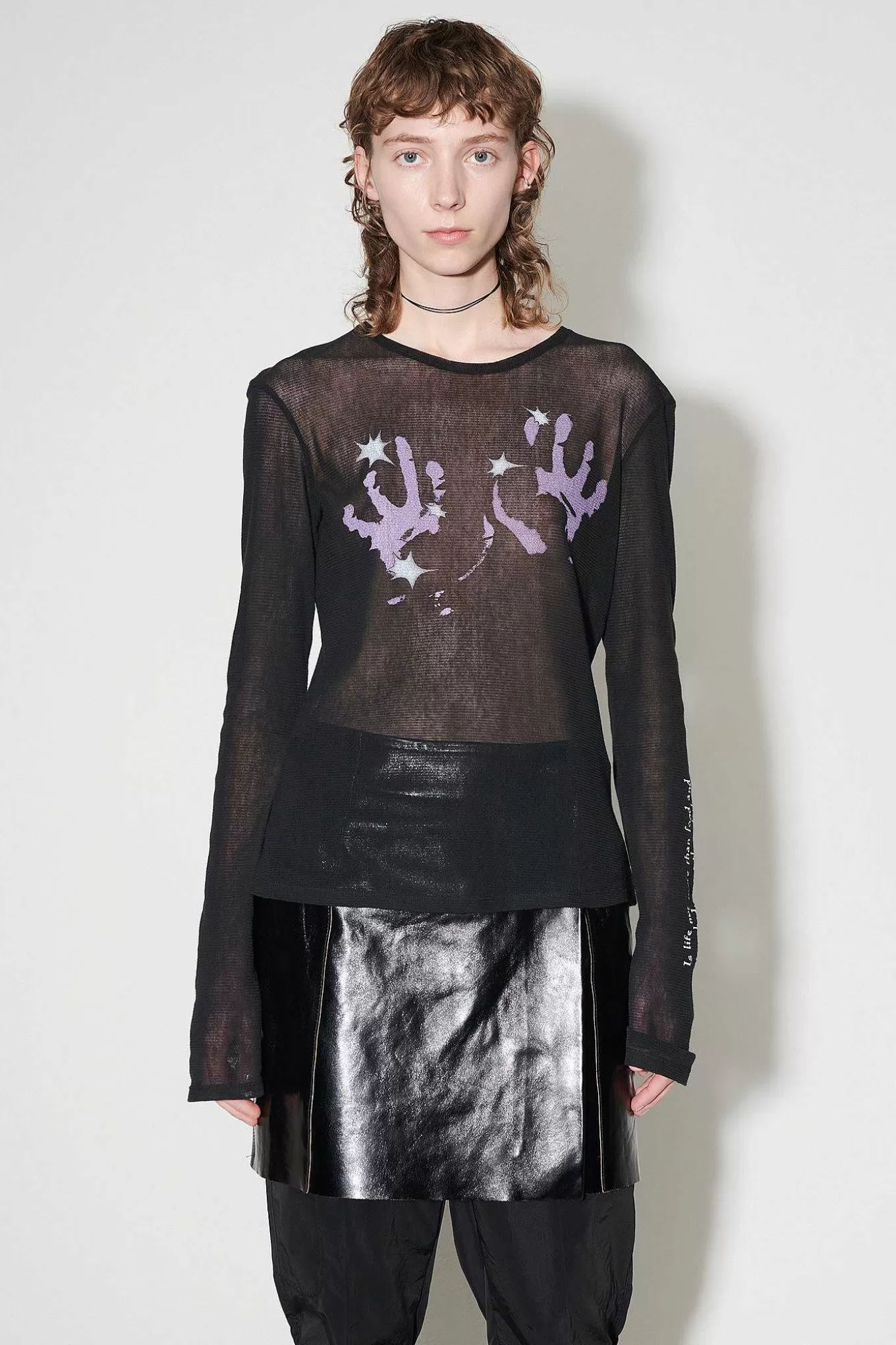 Our Legacy Jersey | Super Slim Langarmad Lilac Taste Of Hand Print