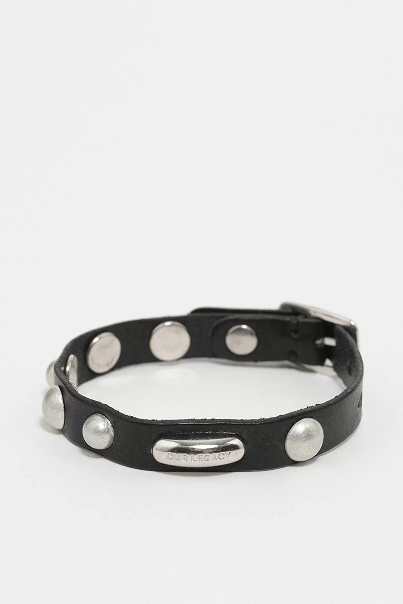 Our Legacy Smycke | Superslim Armband Grizzly Svart Läder