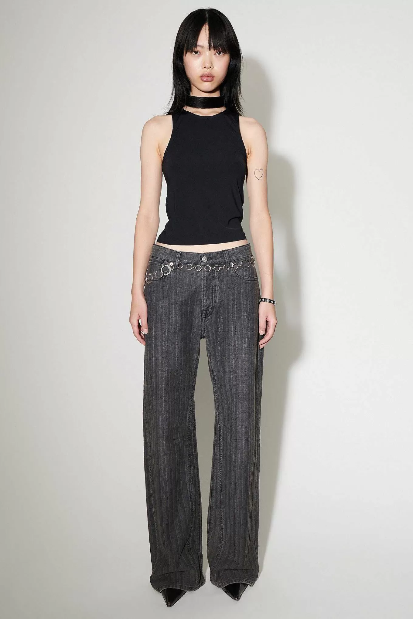 Our Legacy Jeans | Treble Cut Washed Grey Torino Stripe