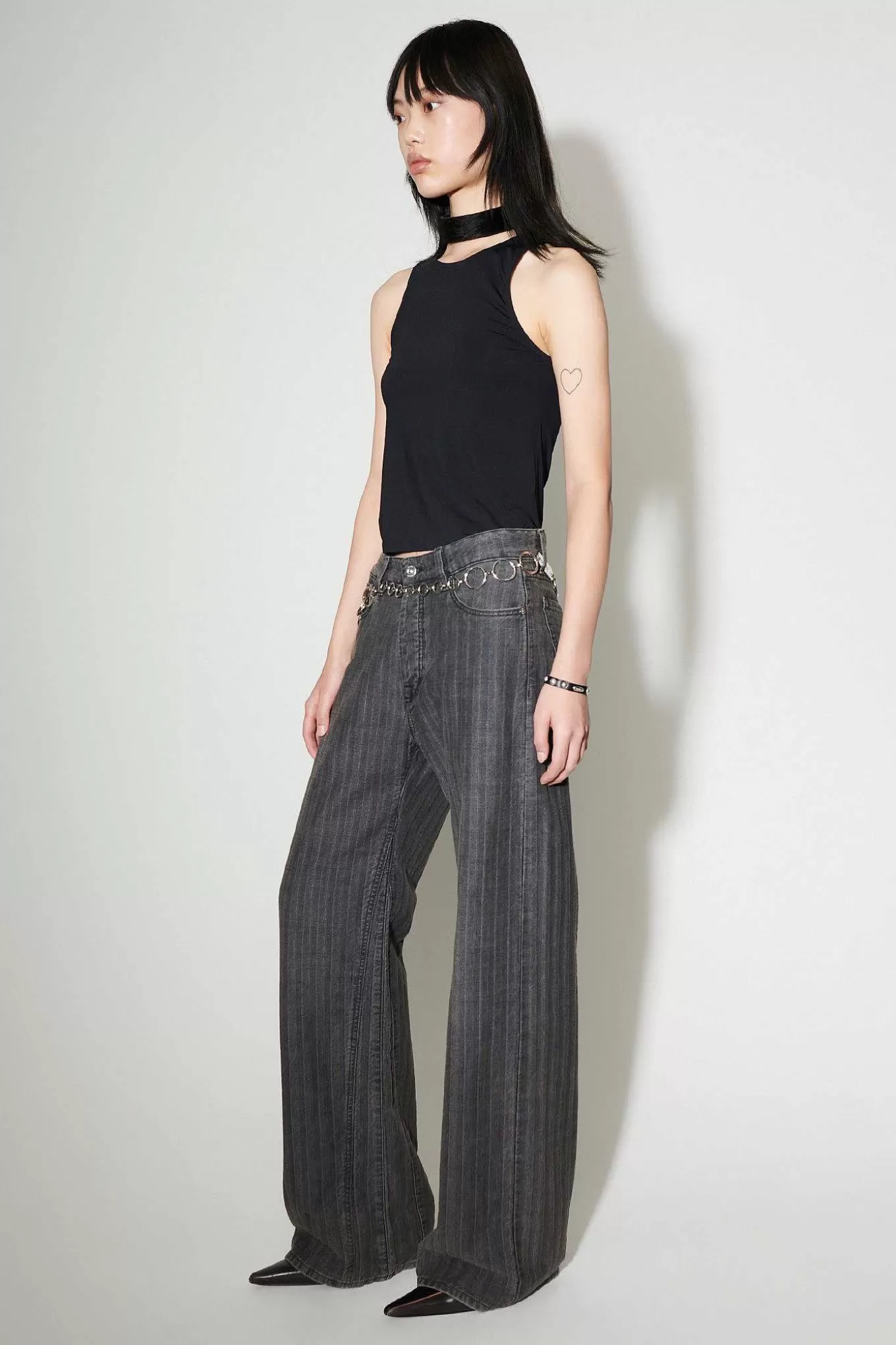 Our Legacy Jeans | Treble Cut Washed Grey Torino Stripe