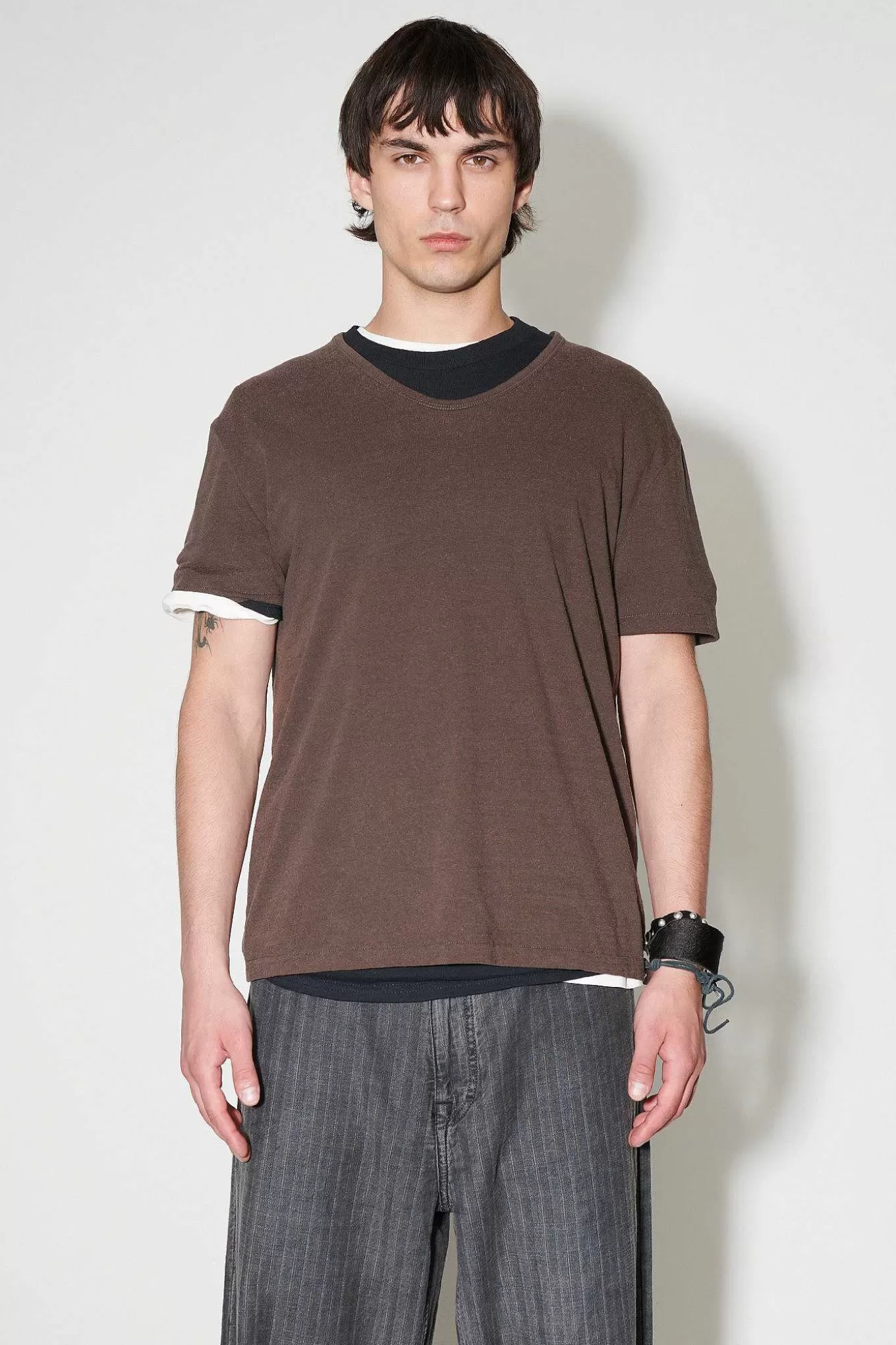 Our Legacy Jersey | U-Ringad T-Shirt Tvattad Kol Bomullssilke
