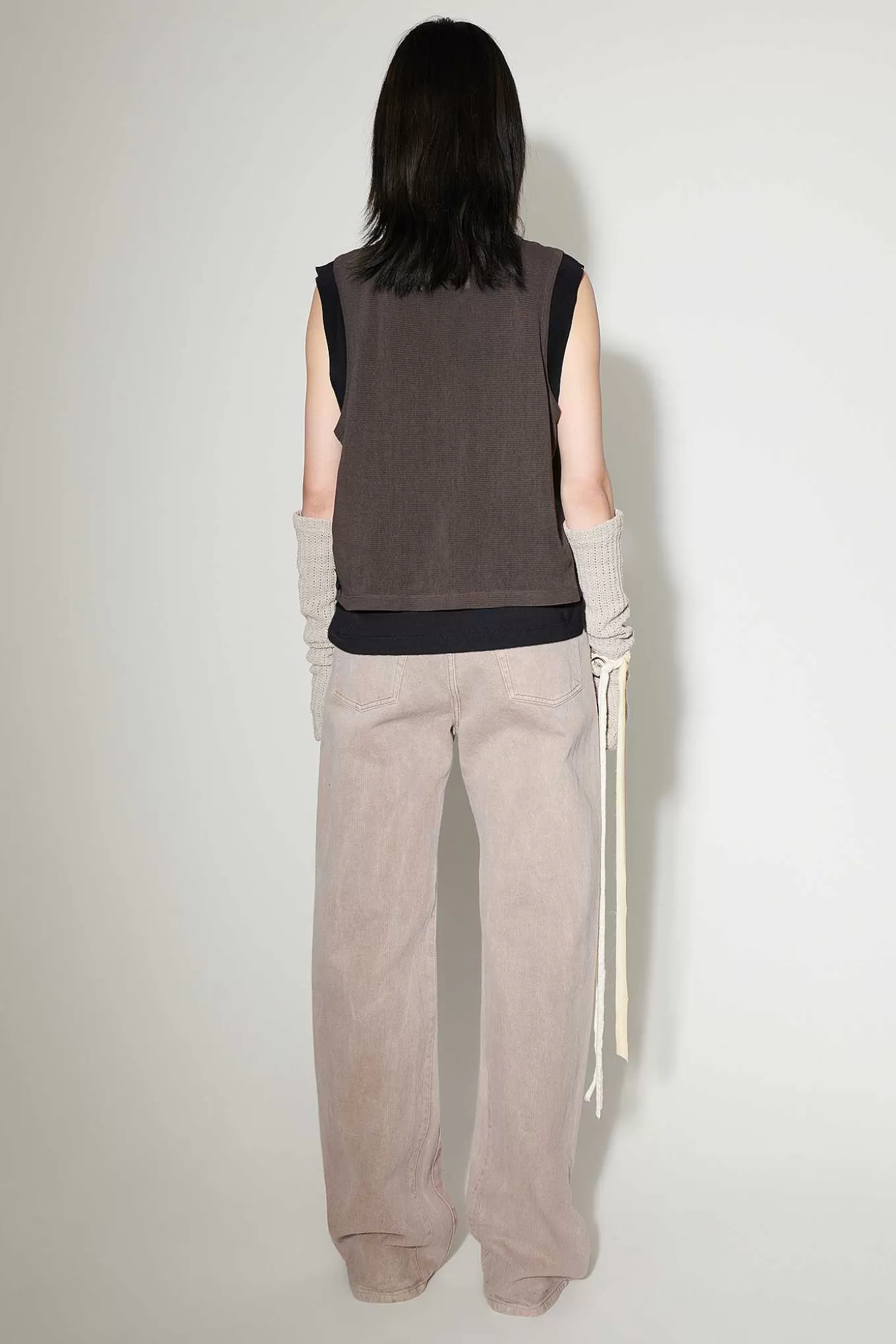 Our Legacy Jersey | Vandbar Fjadertank I Svart/Antik Choklad