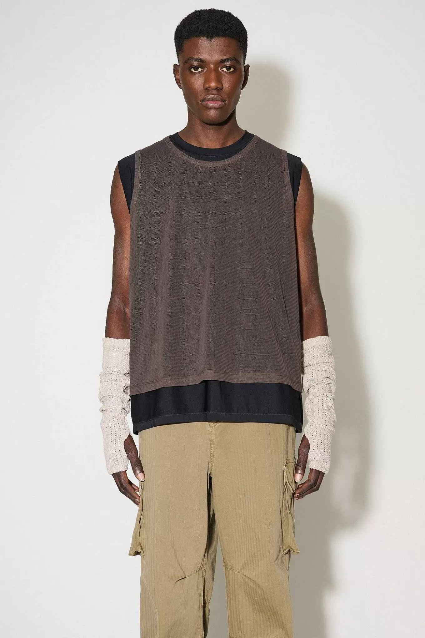 Our Legacy Jersey | Vandbar Gravity Tank Svart/Antik Choklad