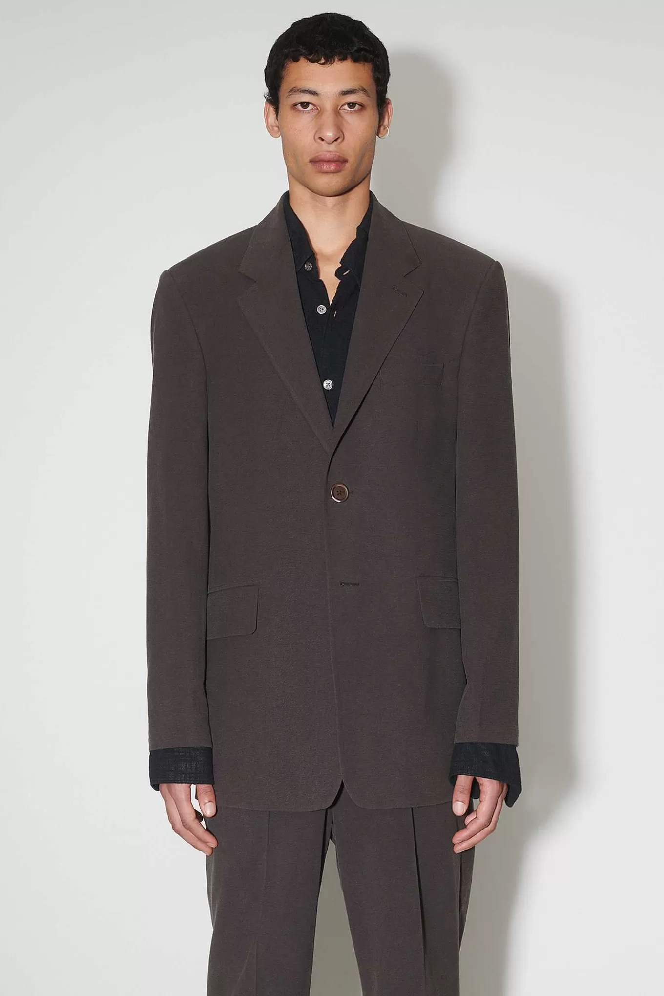 Our Legacy Passning | Vienna Blazer Ek Brun Futuristisk Siden