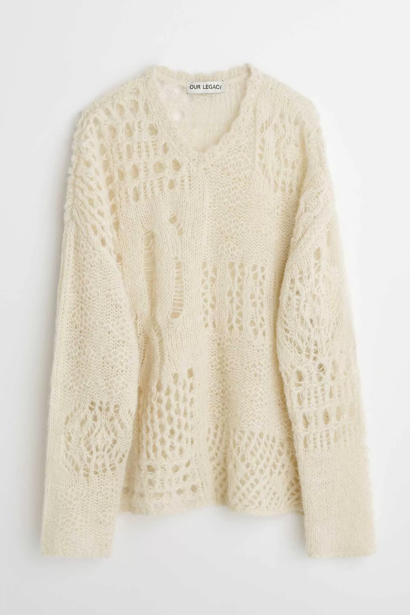Our Legacy Stickat | V-Ringad Virkad Ben Luftig Alpaca